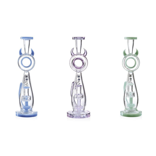 Lookah (Dab Rig) 12” Cute Percolator Elegant Cat Water Pipe (WPC1012) - group photo