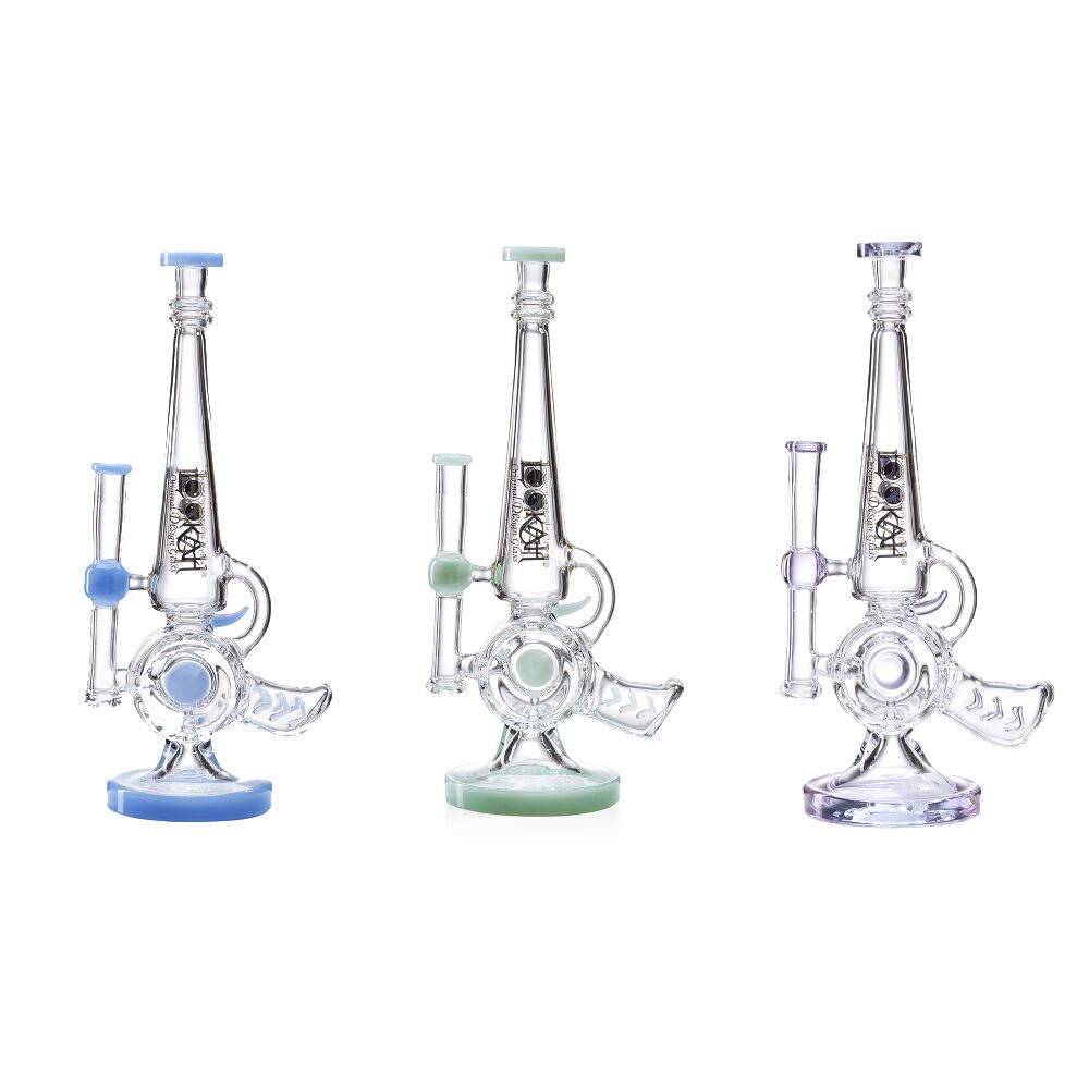 Lookah – Dab Rig 13” Cool Recycler Gun Water Pipe - Group Photo