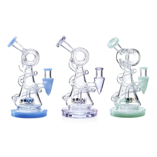 Lookah (Dab Rig) 9″ Mini Recycler Spiral Beaker Water Pipe (WPC1017) -group photo