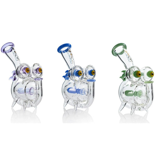 Lookah (Dab Rig) 8″ Mini Percolator WALL-E Glass Water Pipe (WPC2029) - group photo