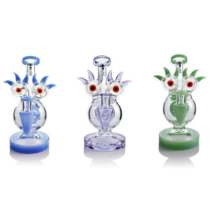 Lookah (Dab Rig) 8” Mini Sparkling Red Eyes Alien Water Pipe (WPC2031) - group photo