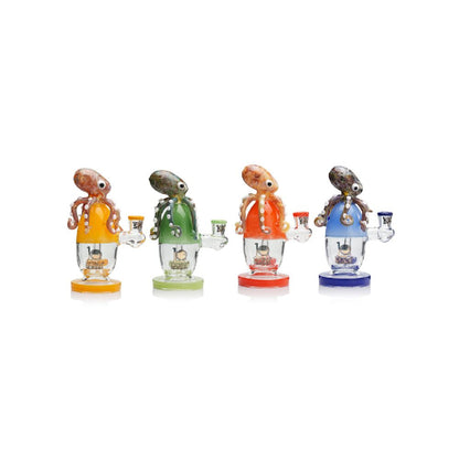 Lookah 10” Cute Unique Percolator Octopus Glass Bong (WPC1224) - group photo