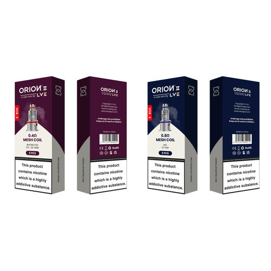 LVE Orion II V2 Mesh Coils (5-Pack) -Group Photo