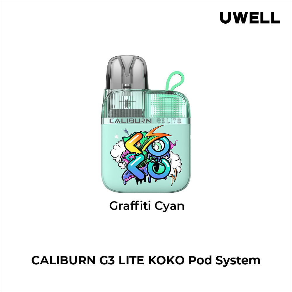 Uwell Caliburn G3 Lite KOKO 35W Kit (Pod System) - Graffiti Cyan