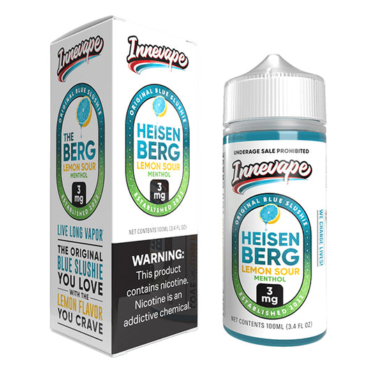 Heisenberg Lemon Sour Menthol by Innevape Series E-Liquid 100mL (Freebase) with packaging