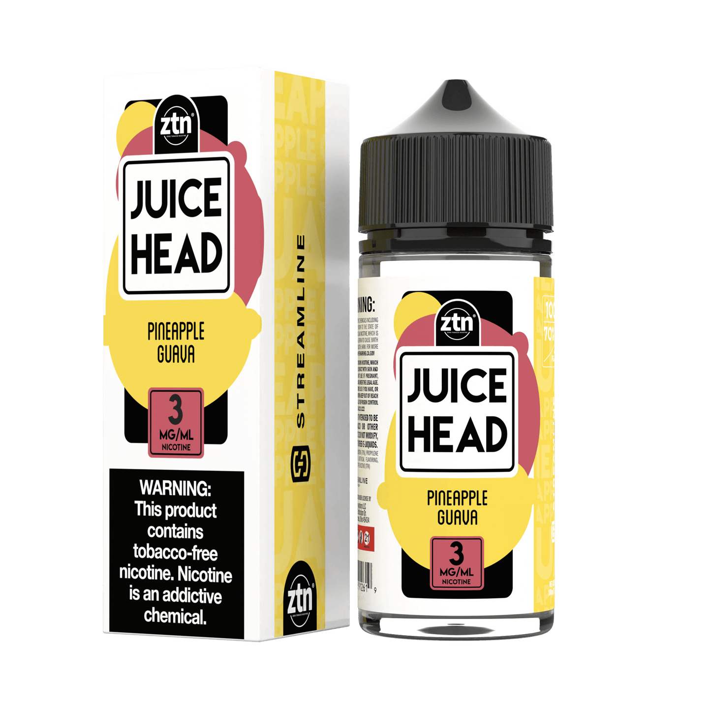 Pineapple Guava by Juice Head Series E-Liquid 100mL (Freebase) with packaging