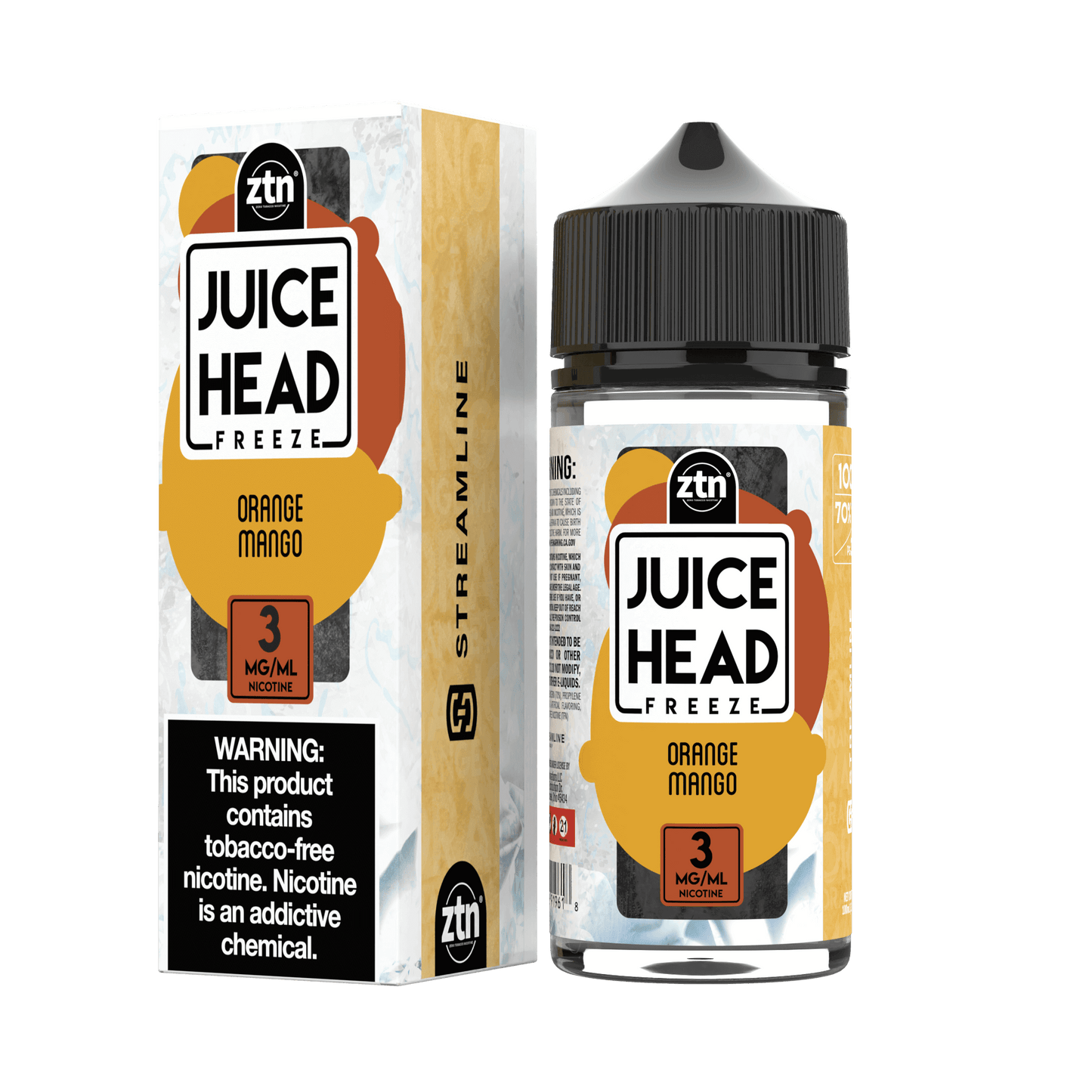 Orange Mango Freeze (ZTN) by Streamline - Juice Head 100mL with packaging