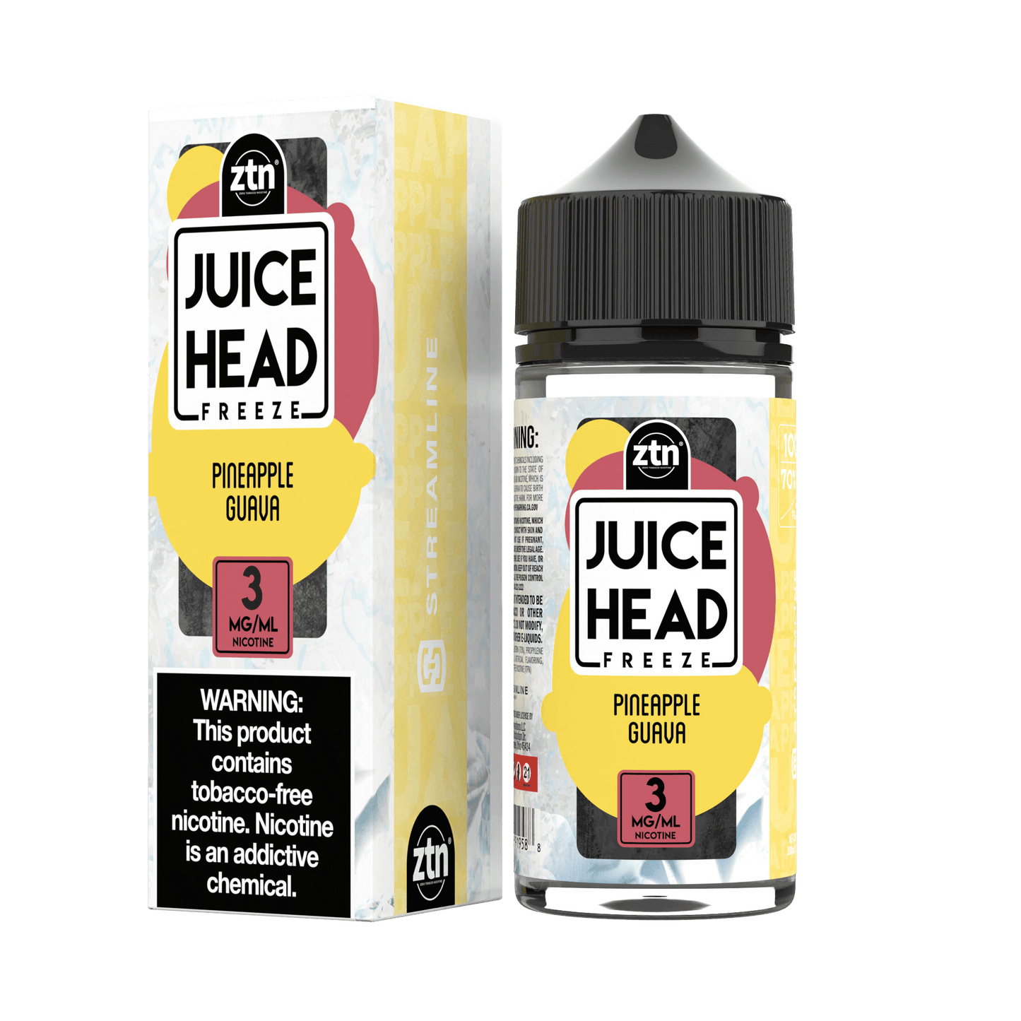 Pineapple Guava Freeze by Juice Head Series E-Liquid 100mL (Freebase) with packaging