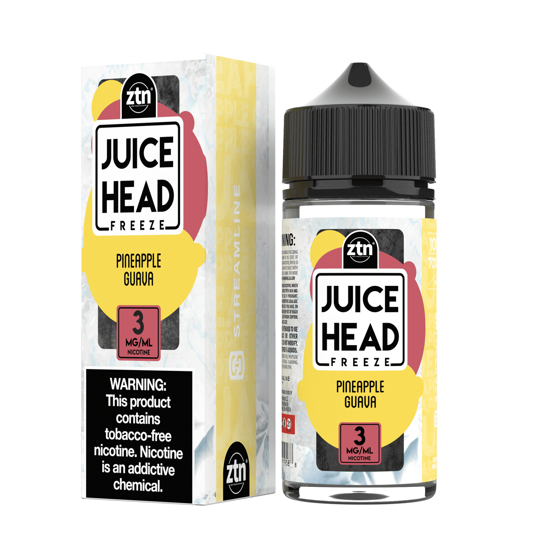 Pineapple Guava Freeze by Juice Head Series E-Liquid 100mL (Freebase) with packaging