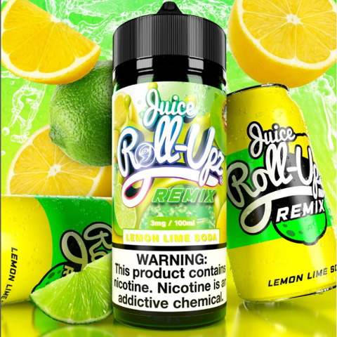 Lemon Lime Soda by Juice Roll Upz Remix Series 100mL with Background