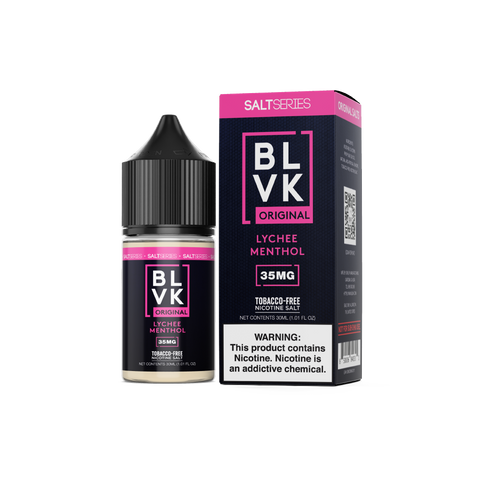 Lychee Menthol by BLVK TFN Salt with packaging