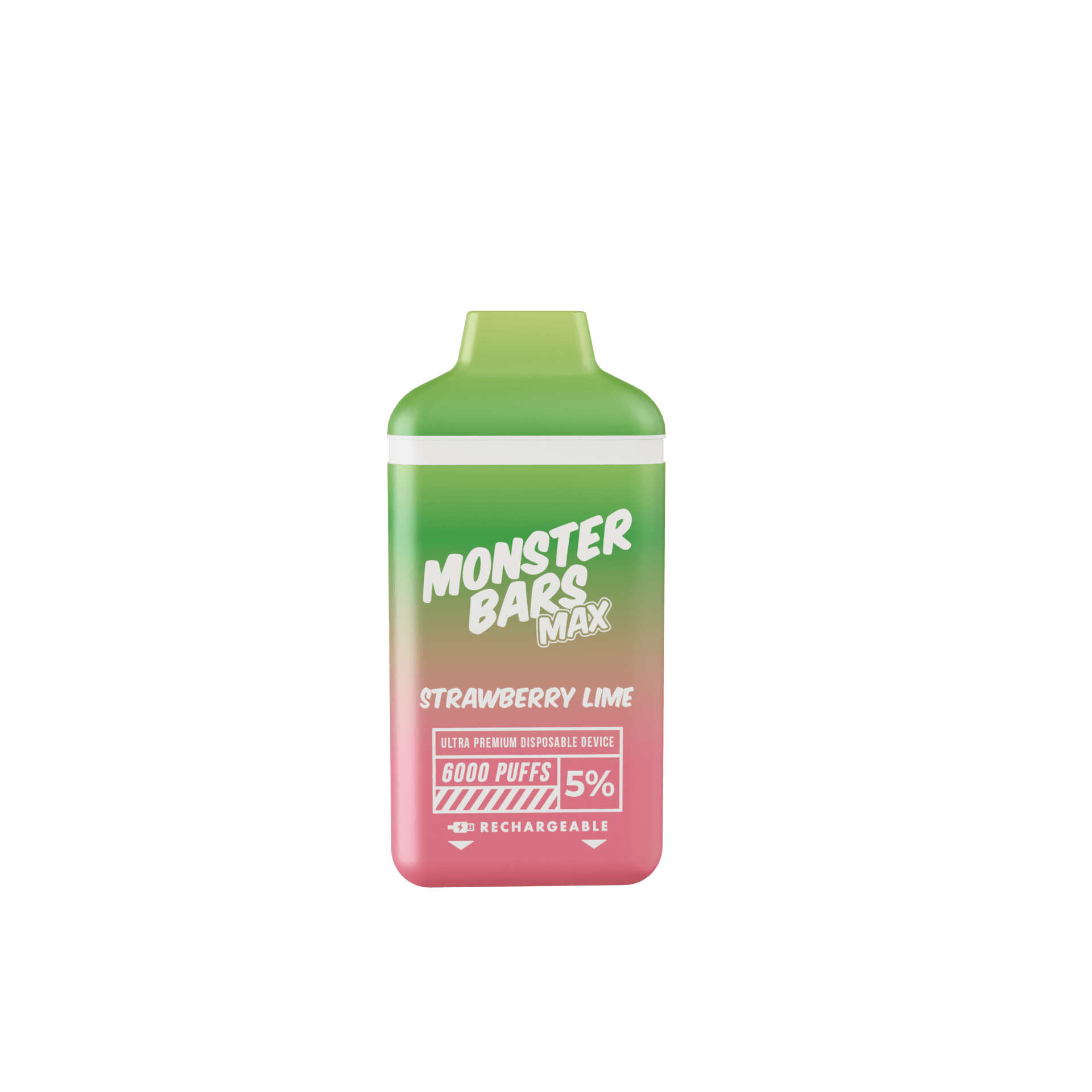 Monster Bars Max Disposable | 6000 Puffs | 12mL strawberry lime