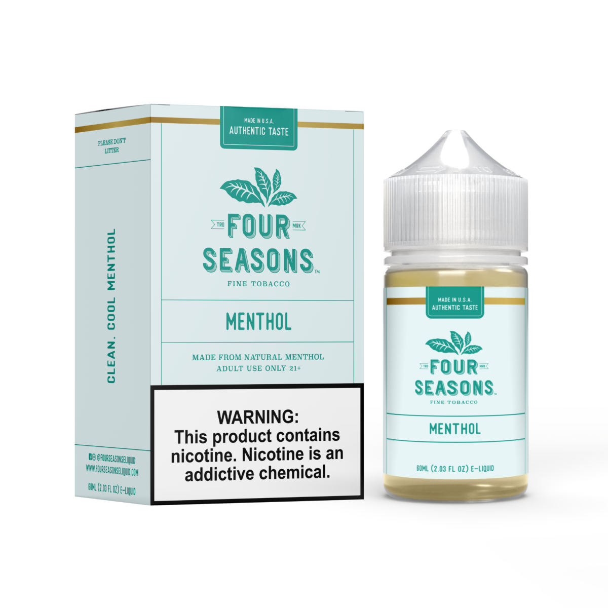 Menthol by Four Seasons 60mL with packaging