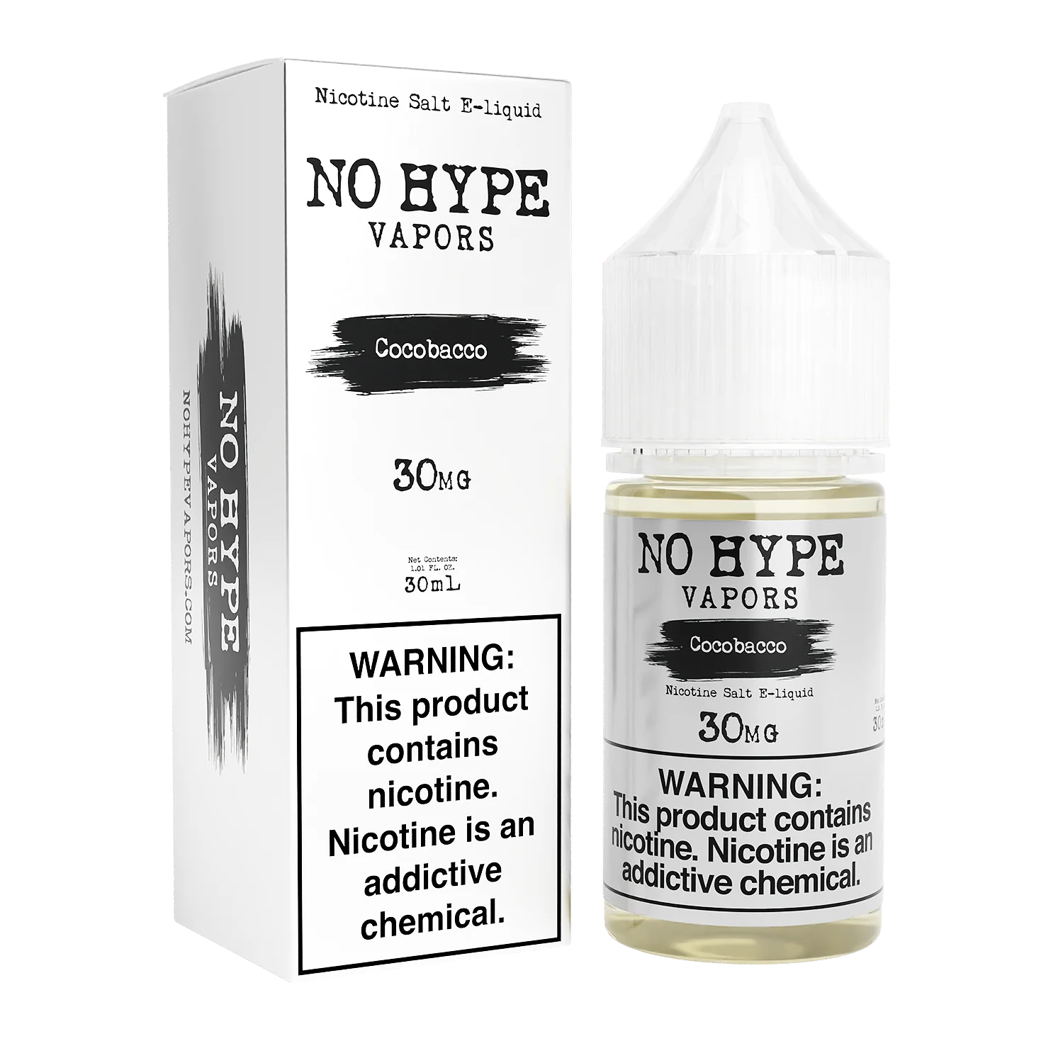 Coco-Bacco by No Hype E-Liquid 30mL Salt Nic bottle with packaging