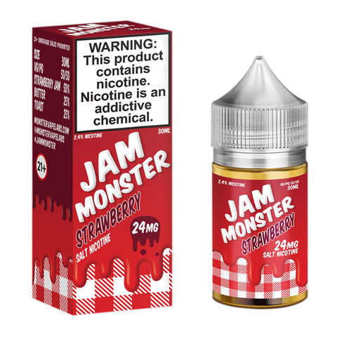 Strawberry by Jam Monster Salt Series 30mL with Packaging