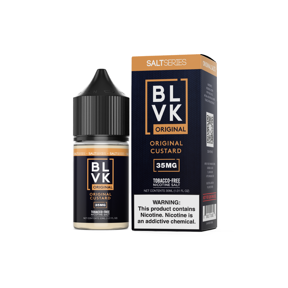 Original Custard by BLVK TFN Salt 30mL with packaging