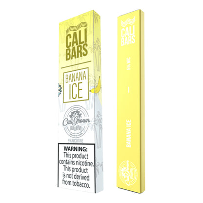 Cali Bars Disposable by Cali Grown | cPuffs | 1.3mL Banana Ice with Packaging