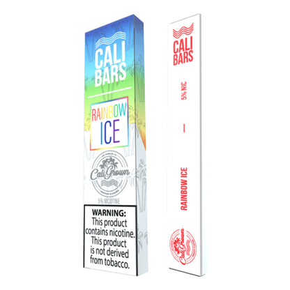 Cali Bars Disposable by Cali Grown | cPuffs | 1.3mL Rainbow Ice with Packaging