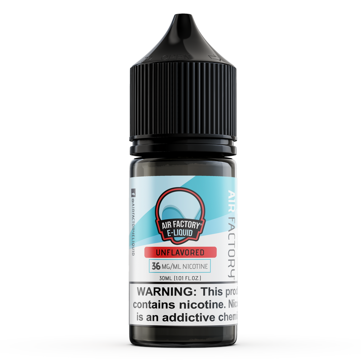 Unflavored by Air Factory Salt eJuice 30mL bottle 