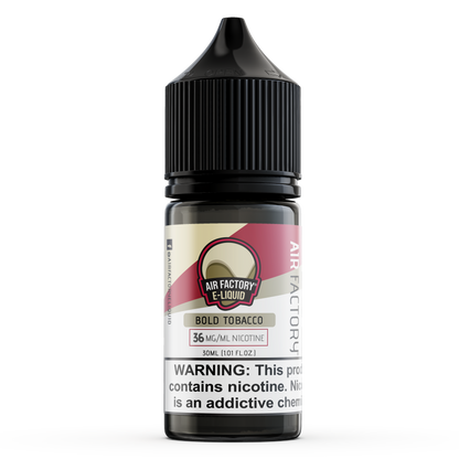 Bold Tobacco by Air Factory Salt eJuice 30mL bottle