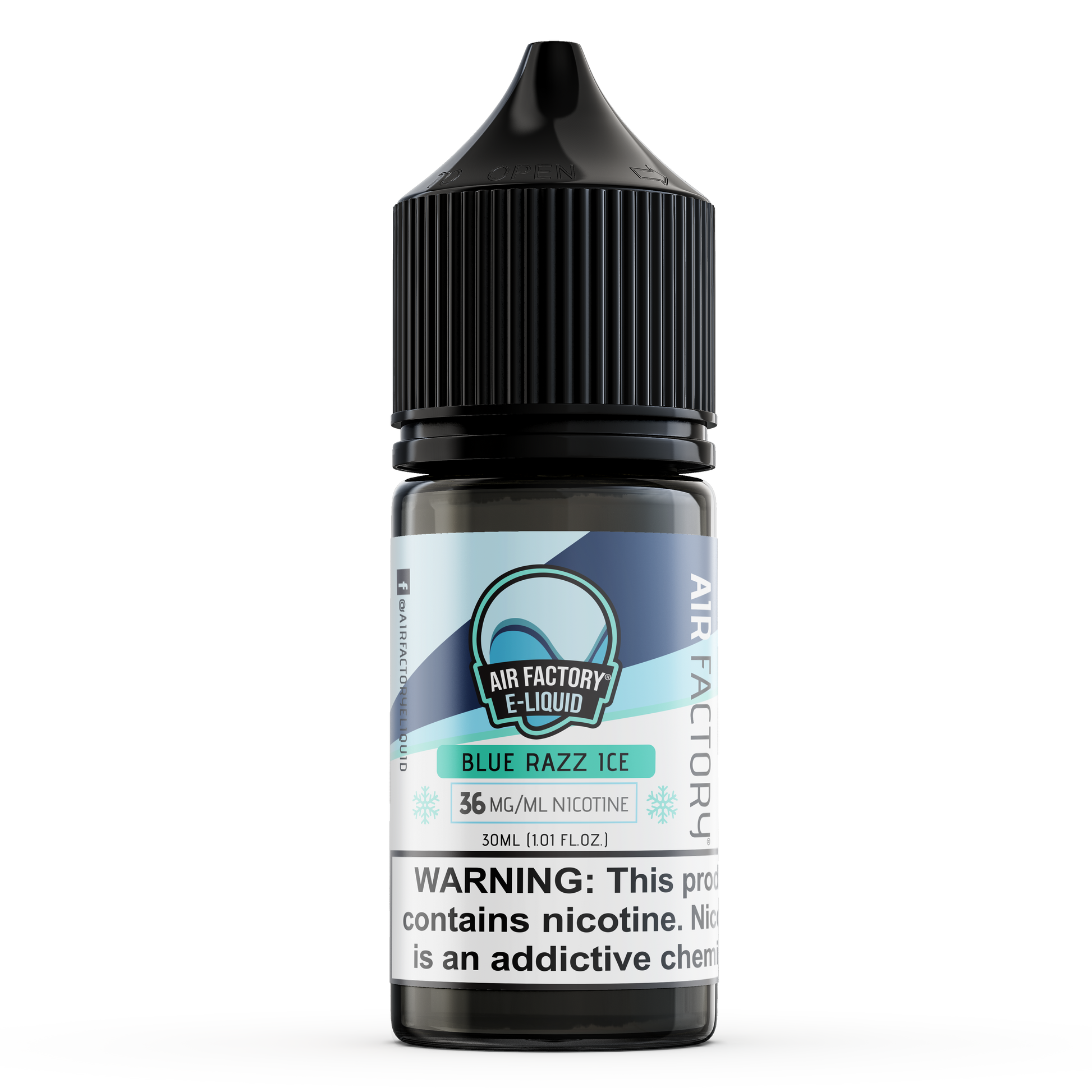 Blue Razz Ice by Air Factory Salt eJuice 30mL bottle