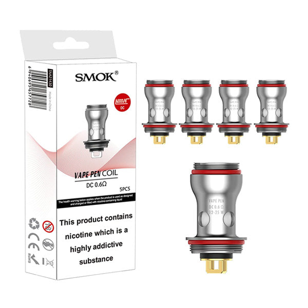 SMOK Vape Pen Coils (5-Pack) DC 0.6ohm with packaging