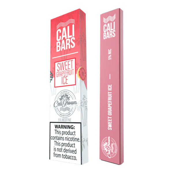 Cali Bars Disposable by Cali Grown | cPuffs | 1.3mL Sweet Grapefruit Ice with Packaging