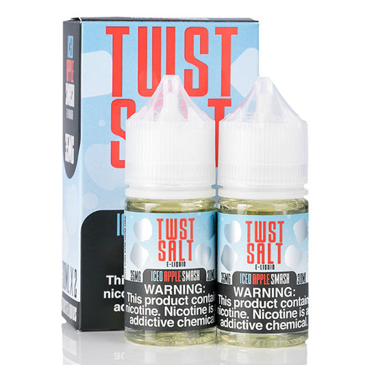 Iced Apple Smash by Twist Salts Series E-Liquid 60mL (Salt Nic) with packaging