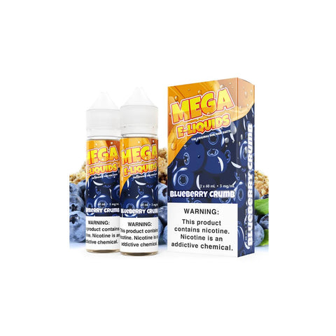 Blueberry Crumb by MEGA eJuice 2X 60ml with Packaging