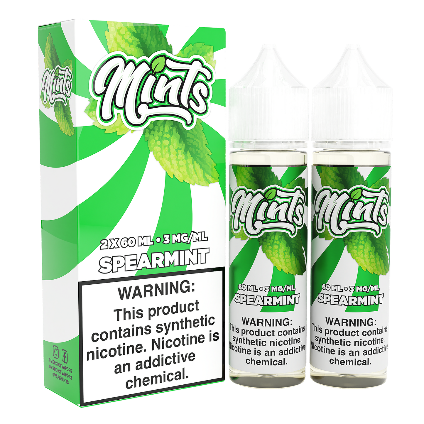 Spearmint by Mints Series 2x60mLwith Packaging