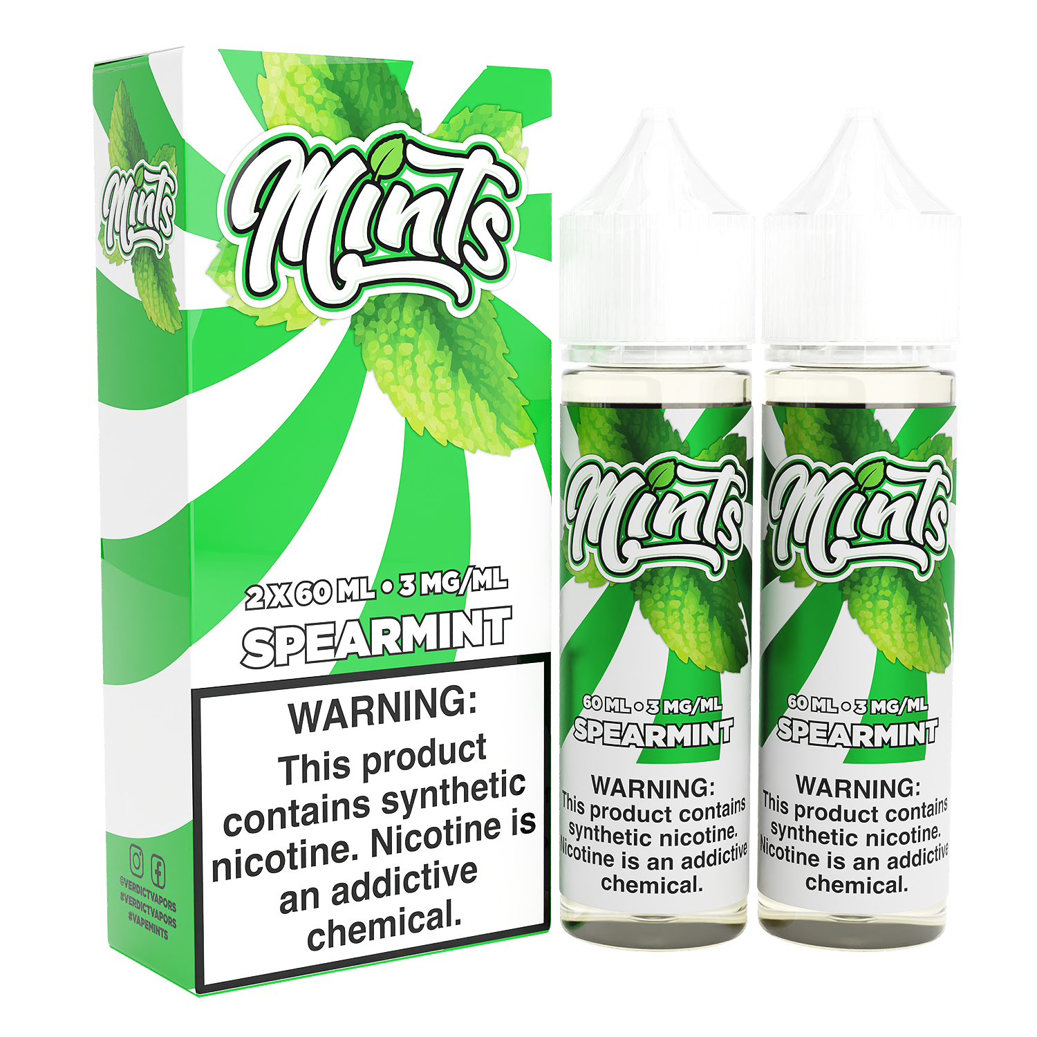 Spearmint by Mints Series 2x60mLwith Packaging