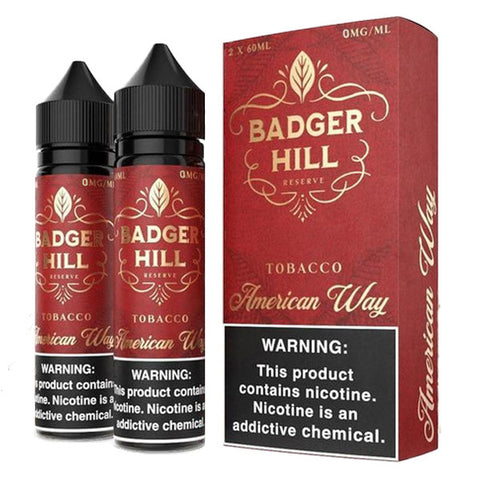 American Way by BADGER HILL RESERVE 120ml with packaging
