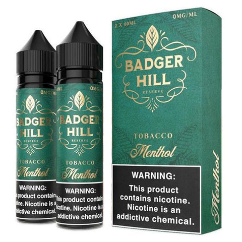Menthol by BADGER HILL RESERVE 120ml with packaging