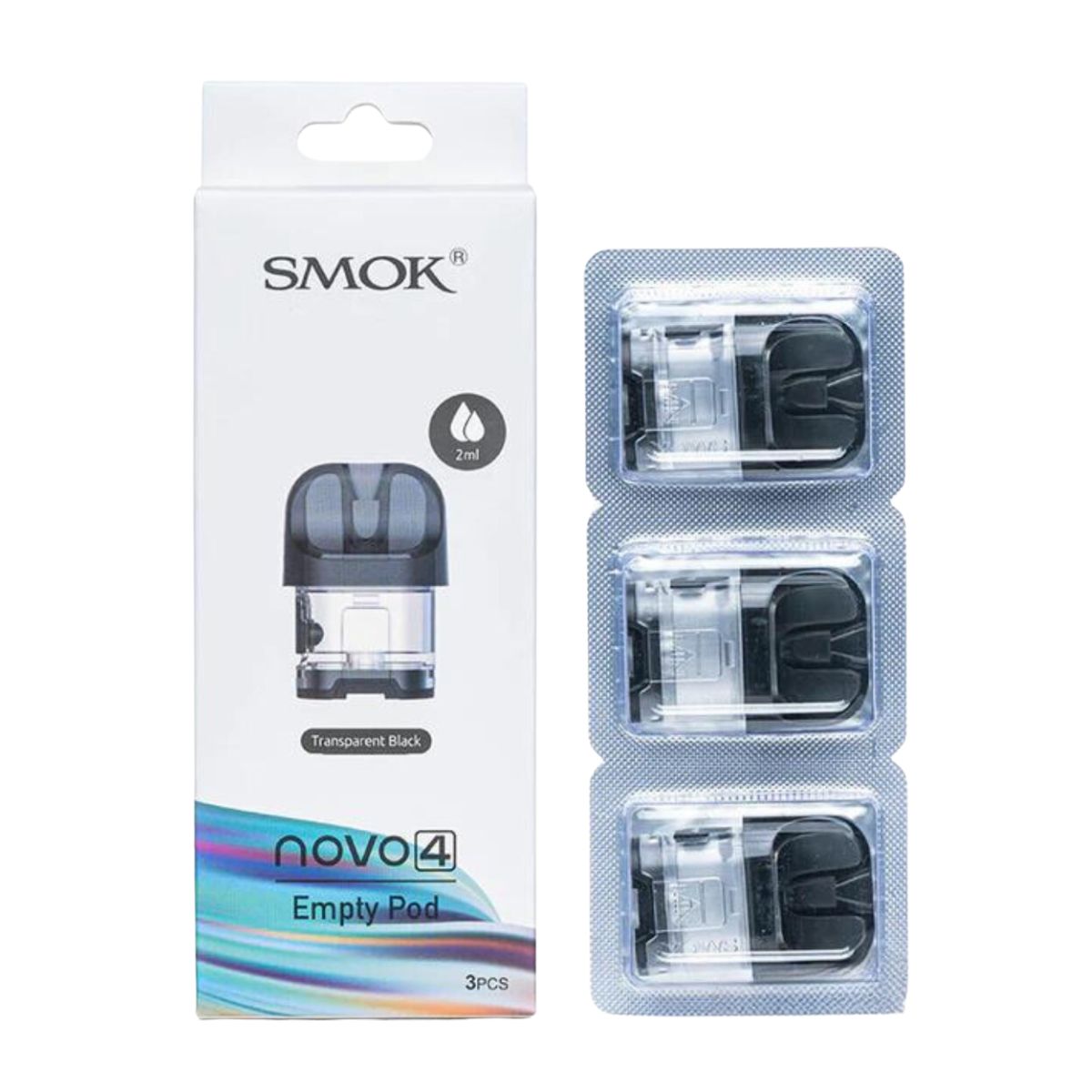 SMOK Novo 4 Replacement Pods | 3-Pack | Black with Packaging