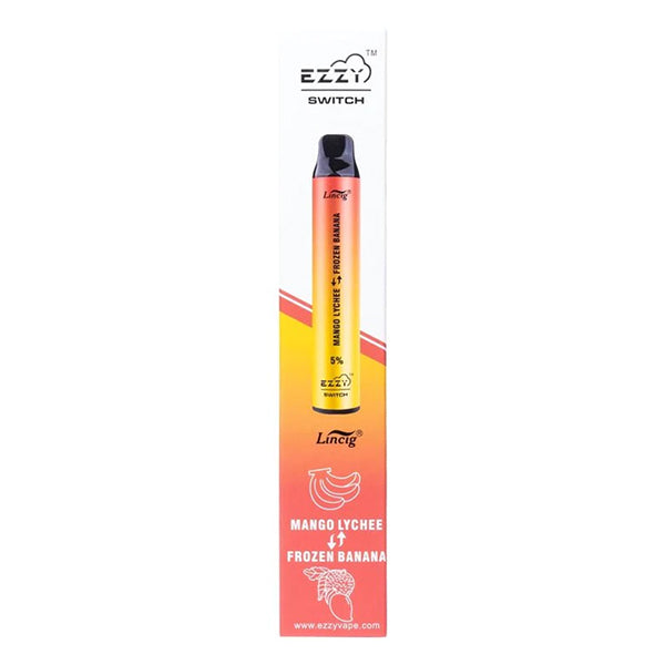 Ezzy Switch Disposable | 2400 Puffs | 6.5mL mango lychee frozen banana packaging