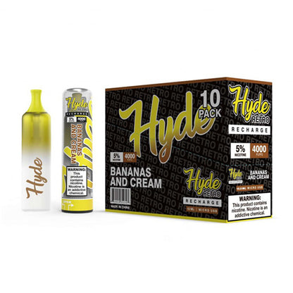 Hyde Retro RECHARGE | 4000 Puffs banana and cream with packaging