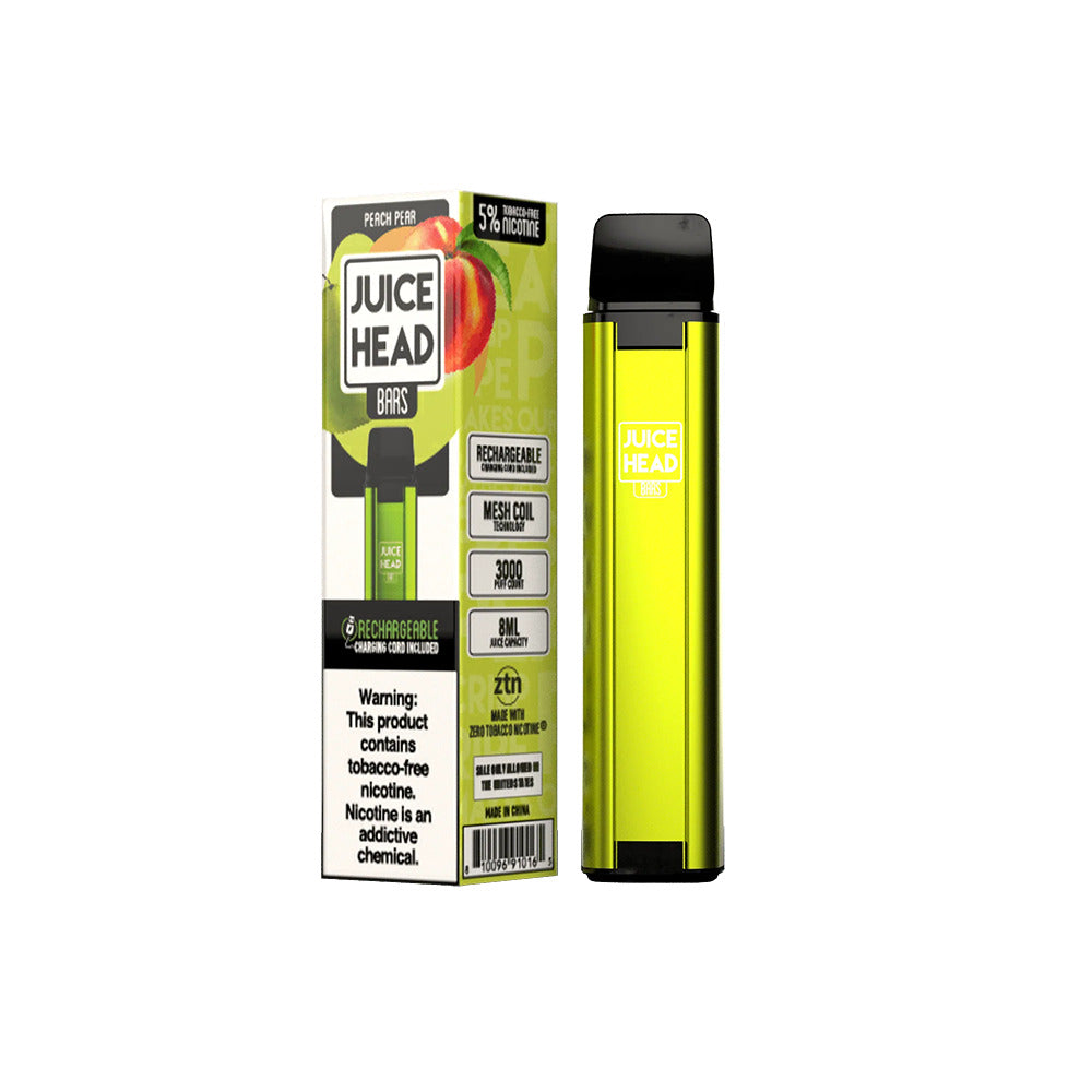 Juice Head Bars Disposable | 3000 Puffs | 8mL peach pear with packaging