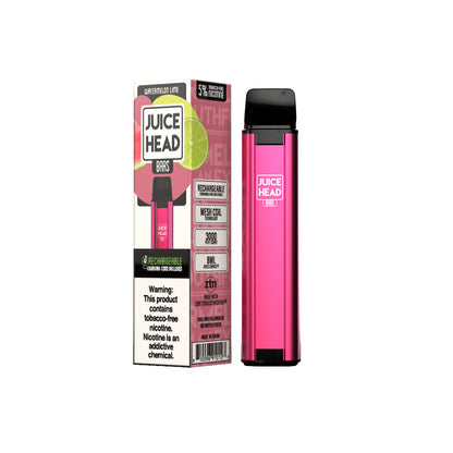 Juice Head Bars Disposable | 3000 Puffs | 8mL watermelon lime with packaging