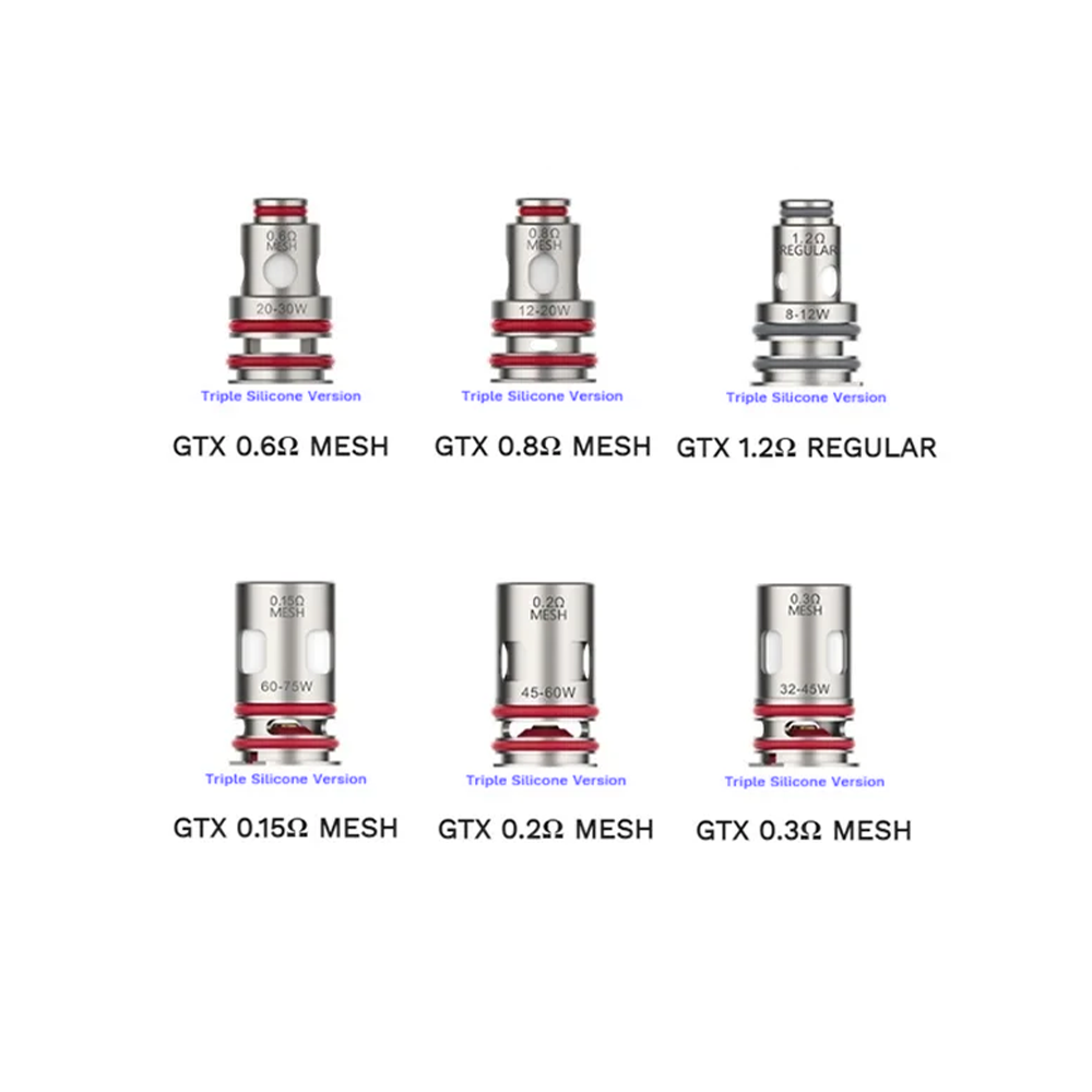 aporesso GTX Coils | 5-Pack group photo