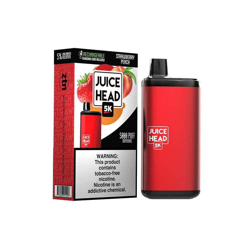 Juice Head 5K Disposable | 14mL | 50mg Strawberry Peach with Packaging