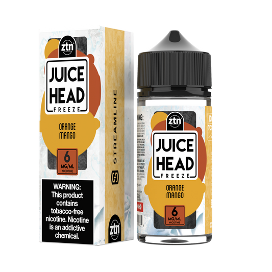 Orange Mango Freeze by Juice Head Series E-Liquid 100mL (Freebase) with packaging