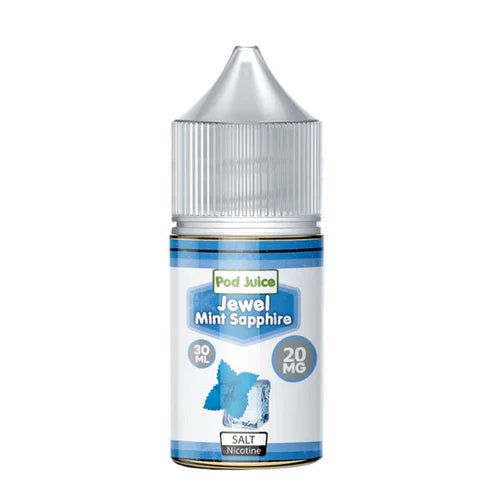 Pod Juice TFN Salt Series E-Liquid | 30mL | Salt Nic | 20mg | Jewel Mint Sapphire with packaging