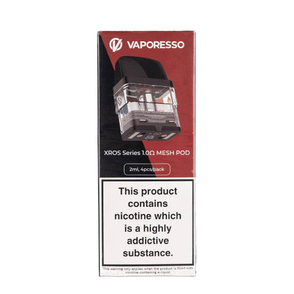 Vaporesso XROS Pods | 4-Pack 1.0 ohm Mesh Pod Packaging