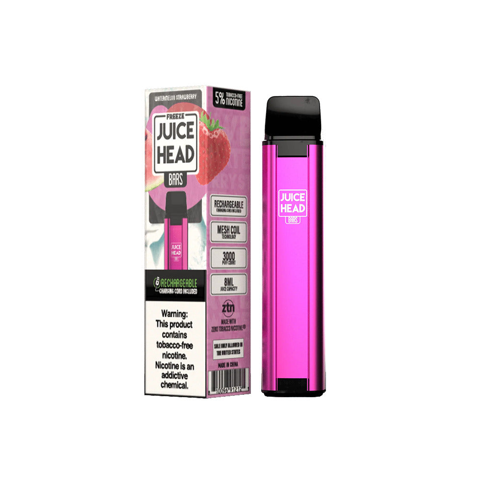 Juice Head Bars Disposable | 3000 Puffs | 8mL watermelon strawberry freeze with packaging