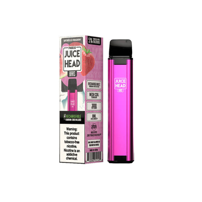 Juice Head Bars Disposable | 3000 Puffs | 8mL watermelon strawberry freeze with packaging