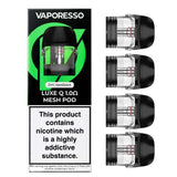 Vaporesso Luxe Q Replacement Pod - 2mL (4-Pack) 1.0 ohm with Packaging