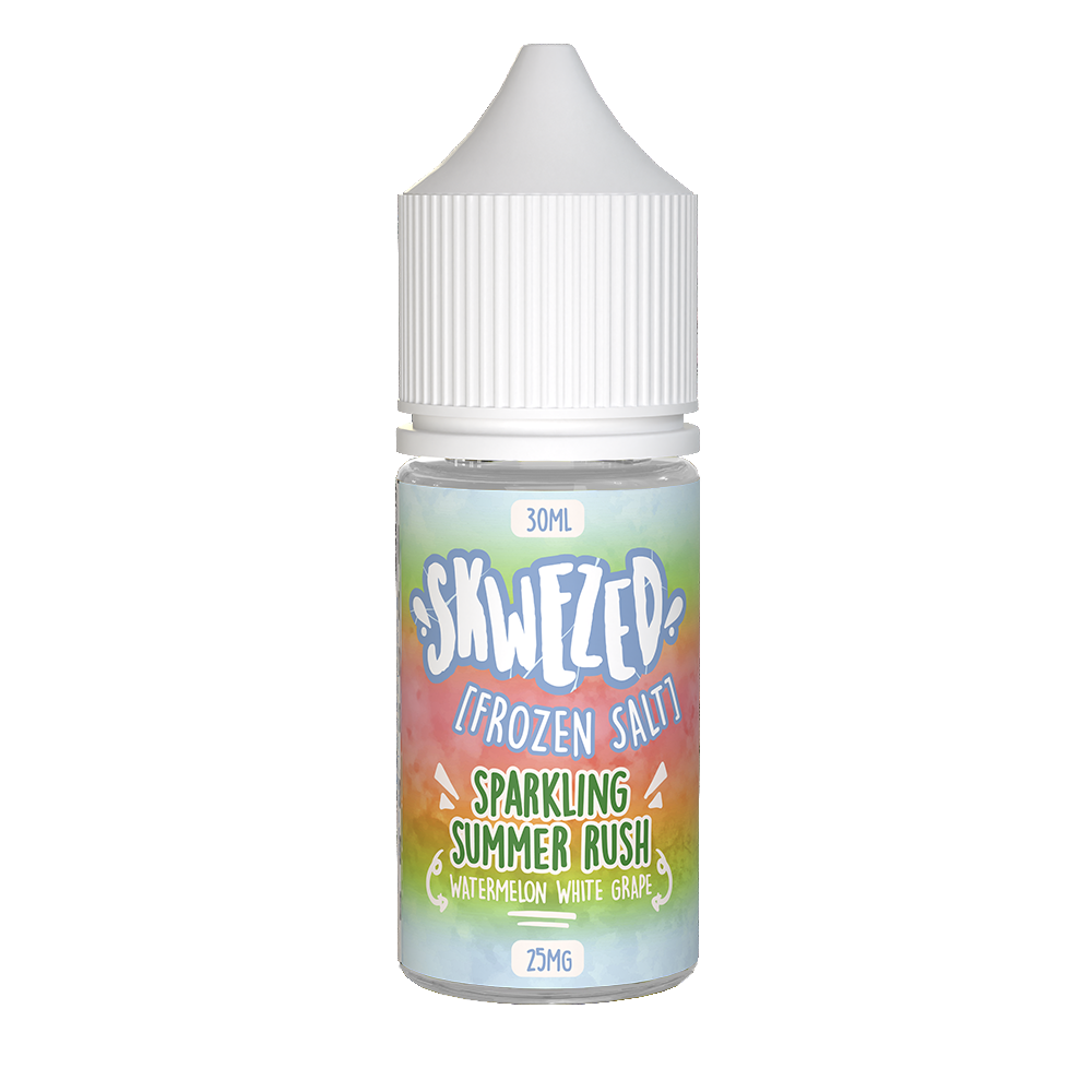 Frozen Sparkling Summer Rush (Watermelon White Grape Ice) by Skwezed Salt Series E-Liquid 30mL (Salt Nic)