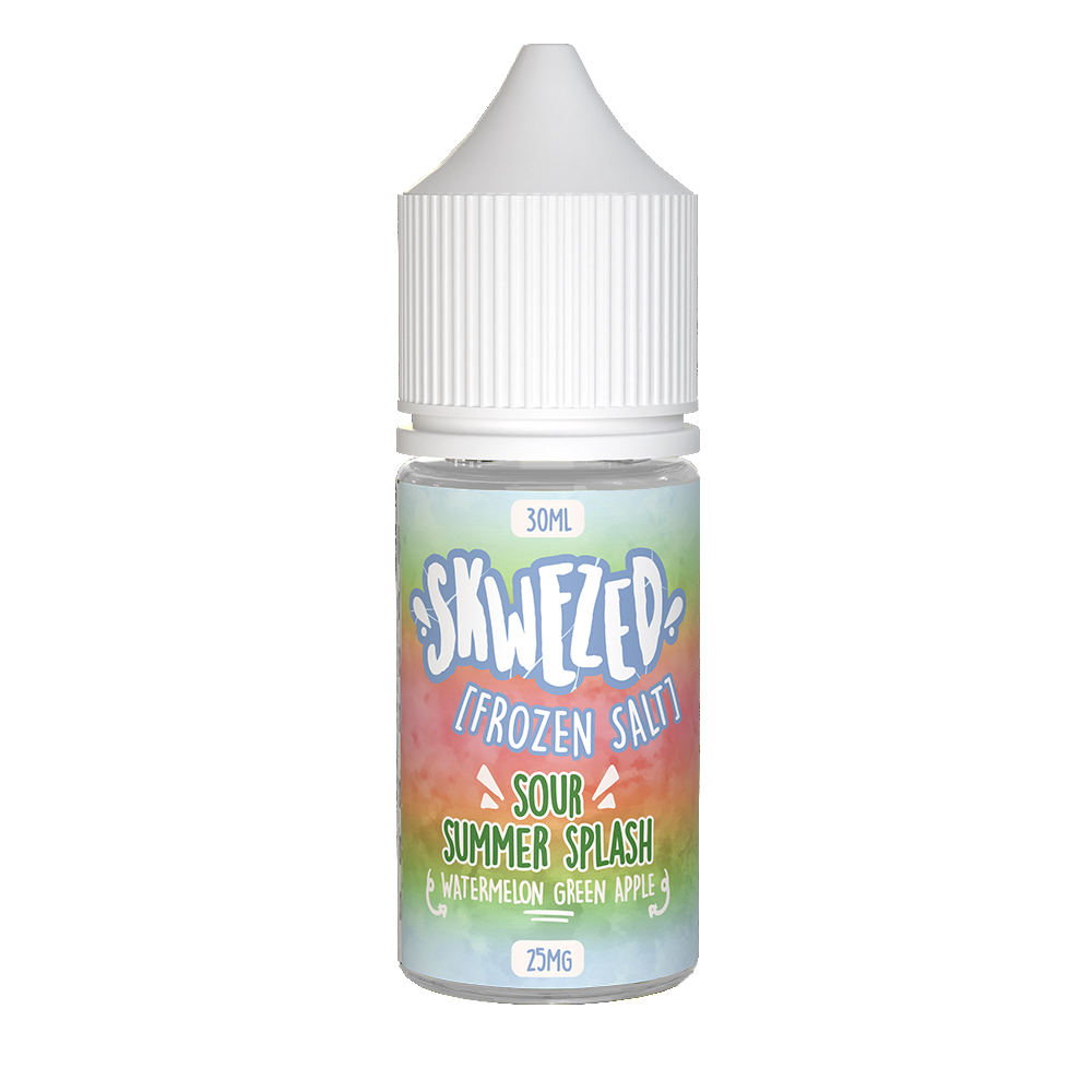 Frozen Sour Summer Splash (Watermelon Green Apple Ice) by Skwezed Salt Series E-Liquid 30mL (Salt Nic)