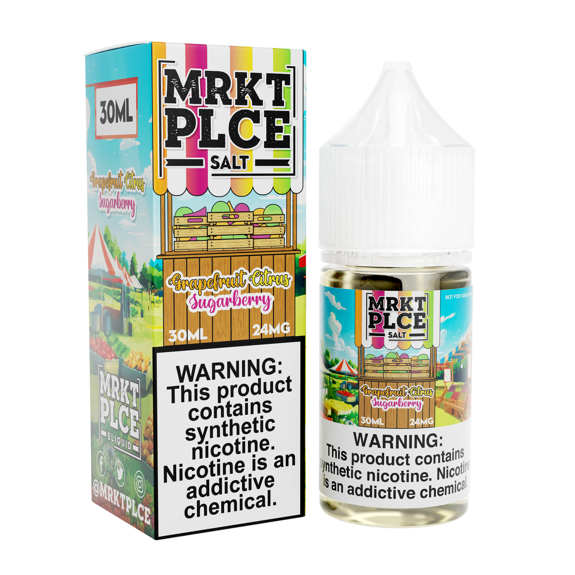 Grapefruit Citrus Sugarberry by MRKT PLCE Salts 30mL with Packaging