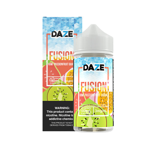 Kiwi Passion Guava Iced by 7Daze Fusion 100mL with Packaging